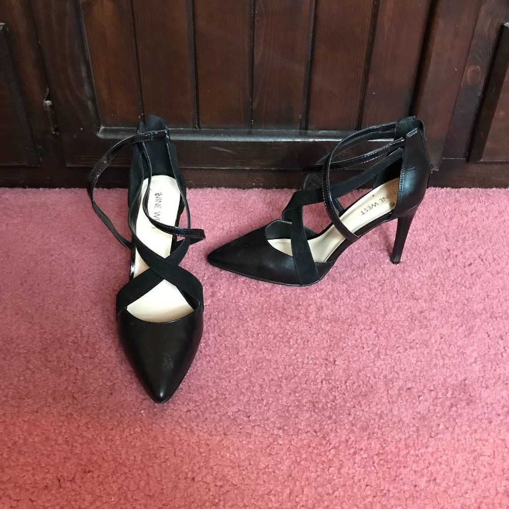 Nine West Black Heels Womens size 7.5